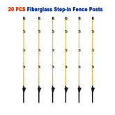 20X Tread In Fiberglass Electric Fence Posts Adjustable Insulators Post